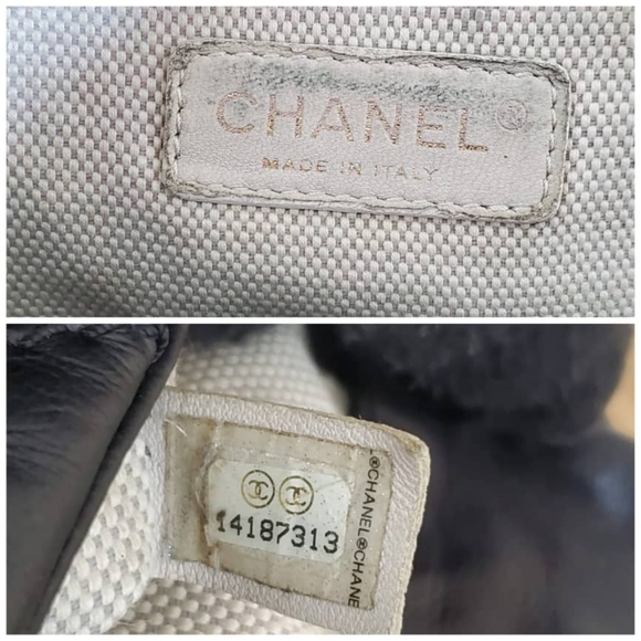 Authentic CHANEL Calfskin Quilted Retro Chain Accordion Flap Black - Picture 2 of 12